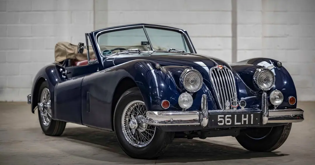 1954 Jaguar XK140 Drophead Coupe, sold Oct 2025