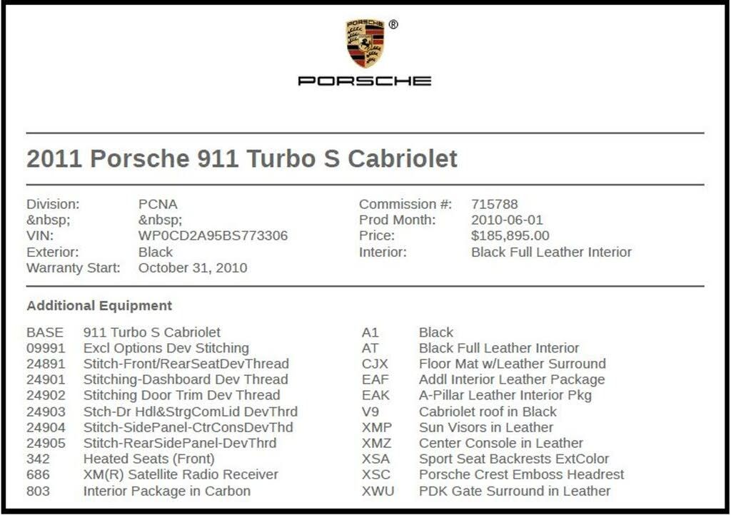 2011 Porsche 997.2 Turbo S